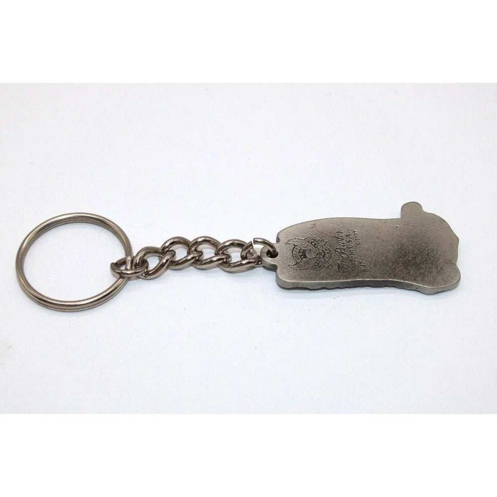 VTG 1987 Pewter COUNTRY MUSIC Key Chain Red Fine Pewter USA